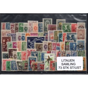 Litaunen Samling - 73 Stk. Stemplet / Ustemplet