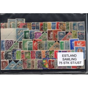 Estland Samling - 75 Stk. Stemplet / Ustemplet