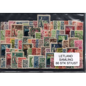 Letland Samling - 86 Stk. Stemplet / Ustemplet