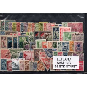 Letland Samling - 74 Stk. Stemplet / Ustemplet