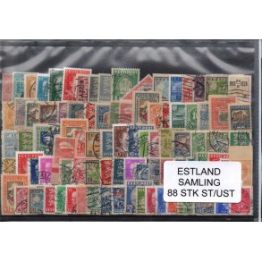Estland Samling - 88 Stk. Stemplet / Ustemplet