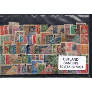 Estland Samling - 80 Stk. Stemplet / Ustemplet