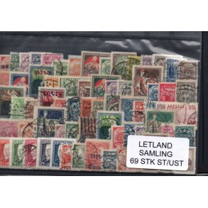Letland Samling - 69 Stk. Stemplet / Ustemplet