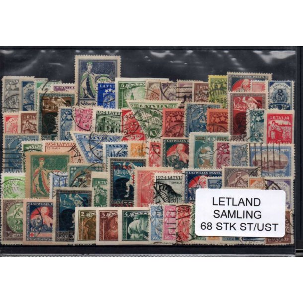 Letland Samling - 68 Stk. Stemplet / Ustemplet