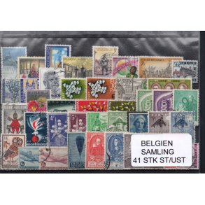 Belgien - Samling - 41 stk. Stemplet/Utemplet