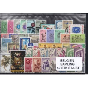 Belgien - Samling - 42 stk. Stemplet/Utemplet