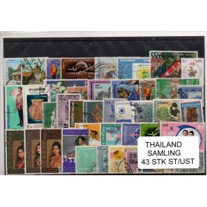Thailand Samling - 43 Stk. Stempler/Ustemplet