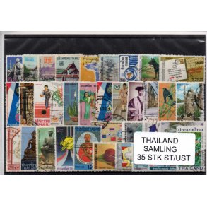 Thailand Samling - 35 Stk. Stempler/Ustemplet