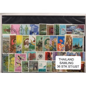 Thailand Samling - 36 Stk. Stempler/Ustemplet