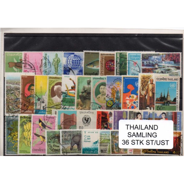 Thailand Samling - 36 Stk. Stempler/Ustemplet
