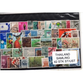 Thailand Samling - 42 Stk. Stempler/Ustemplet