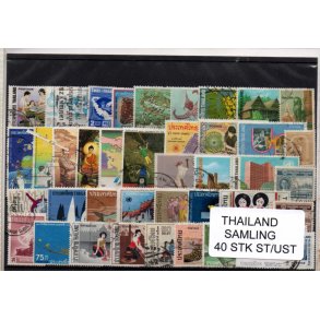 Thailand Samling - 40 Stk. Stempler/Ustemplet