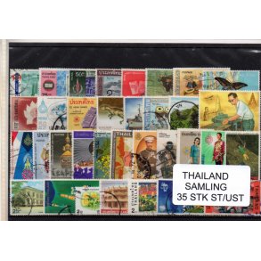 Thailand Samling - 35 Stk. Stempler/Ustemplet