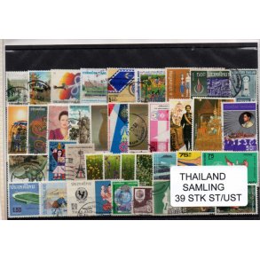 Thailand Samling - 39 Stk. Stempler/Ustemplet