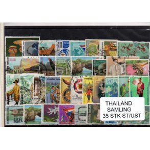 Thailand Samling - 35 Stk. Stempler/Ustemplet