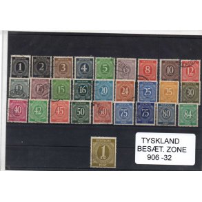 Tysk. Besættelse Zone - AFA 906 -32 Stemplet