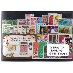 Gibraltar Samling - 36 Stk. Stemplet/Ustemplet