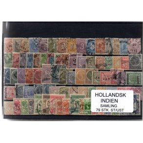 Hollands Indien Samling - 79 Stk. Stemplet/Ustemplet