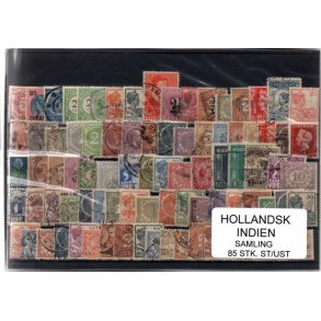 Hollands Indien Samling - 85 Stk. Stemplet/Ustemplet