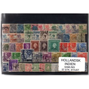 Hollands Indien Samling - 57 Stk. Stemplet/Ustemplet