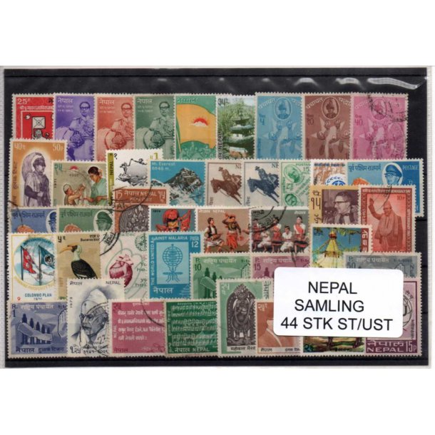 Nepal Samling - 44 Stk. Stemplet / Ustemplet