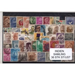 Indien Samling 36 Stk. Stemplet/Ustemplet