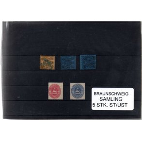 Braunschweig Samling - 5 Stk. Stemplet/Ustemplet