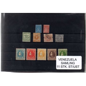 Venezuela Samling- 11 Stk. Stemplet/Ustemplet (K&aelig;mpe V&aelig;rdi)