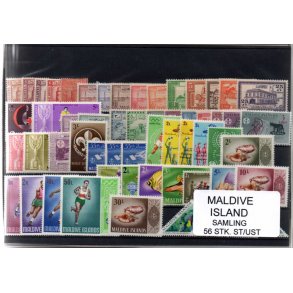 Maldiverne Island Samling - 56 Stk. Stemplet / Ustemplet