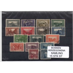 Bosnien Herzegowena Samling - 15 Stk Stemplet