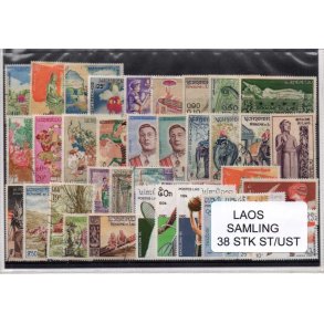 Laos Samling - 38 Stk. Stemplet / Ustemplet
