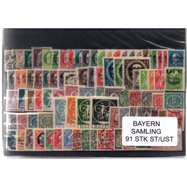 Bayern Samling - 91 Stk. Stemplet/Ustemplet