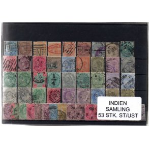 Indien Samling - 53 Stk. Stemplet/Ustemplet