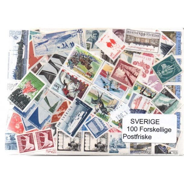Sverige Samling Postfrisk 100 forskellige