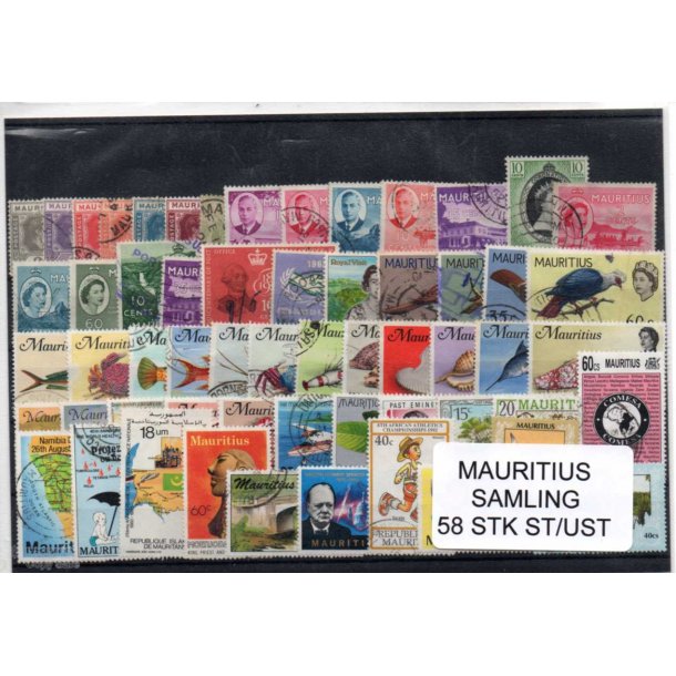 Mauritius Samling - 58 Stk. Stemplet/Ustemplet