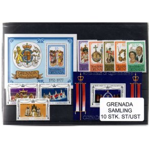 Grenada Samling - 10 Stk. Stemplet/Ustemplet