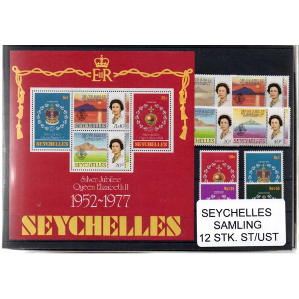 Seychelles Samling - 12 Stk. Stemplet/Ustemplet