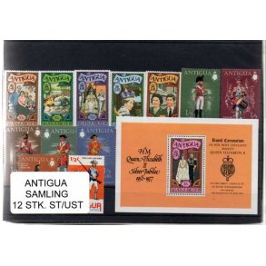 Antigua Samling - 12 Stk. Stemplet/Ustemplet