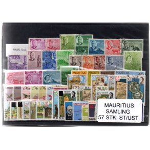 Mauritius Samling - 57 Stk. Stemplet/Ustemplet