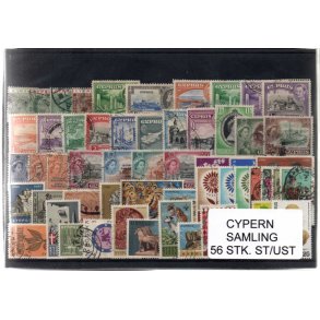 Cypern Samling - 56 Stk. Stemplet/Ustemplet