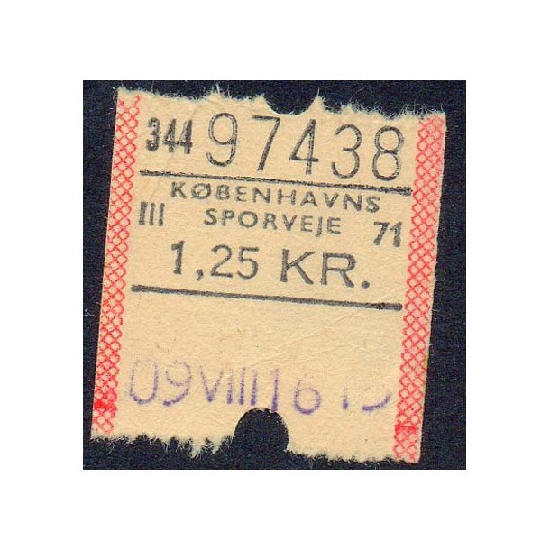 K&oslash;benhavns Sporveje - 1,25 Kr.