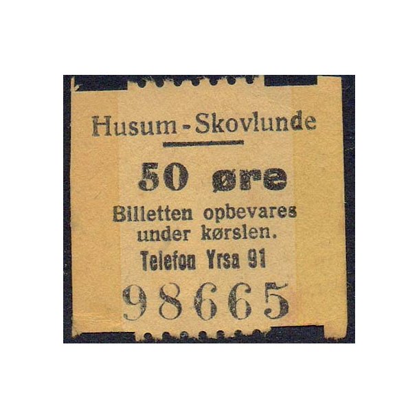 Husum - Skovlunde - 50 &Oslash;re