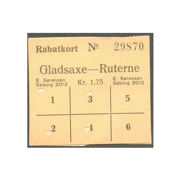 Gladsaxe - Ruterne - Rabatkort kr. 1,75