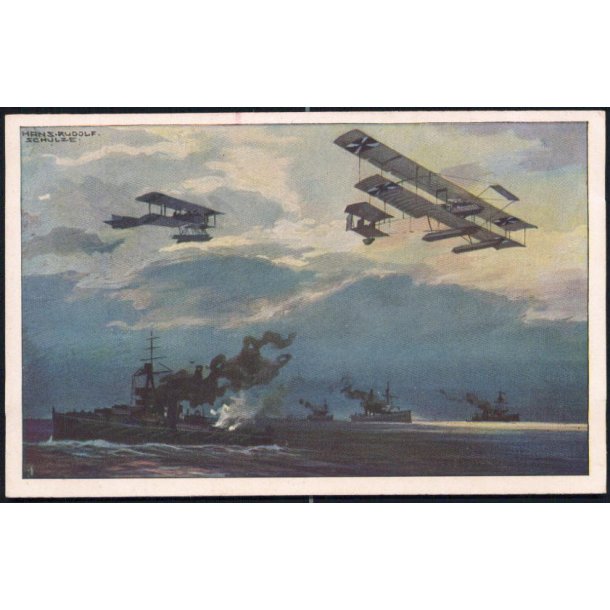 Waffefflugzeuge uber der englische Flotte - u/n