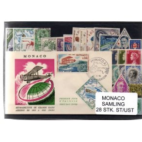 Monaco - Samling - 28 stk. Stemplet/Utemplet