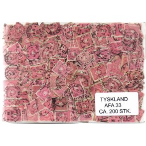 Tyskland AFA 33. 200 Stk. Stemplet/Ustemplet