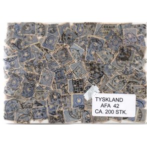 Tyskland AFA 42. 200 Stk. Stemplet/Ustemplet