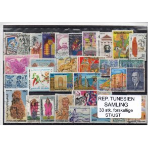 Tunesien Samling - 33 Stk. Stemplet/Ustemplet