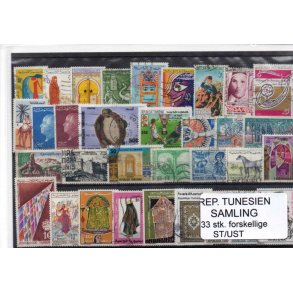 Tunesien Samling - 33 Stk. Stemplet/Ustemplet