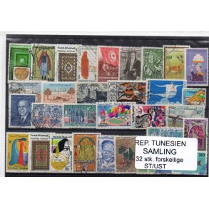 Tunesien Samling - 32 Stk. Stemplet/Ustemplet